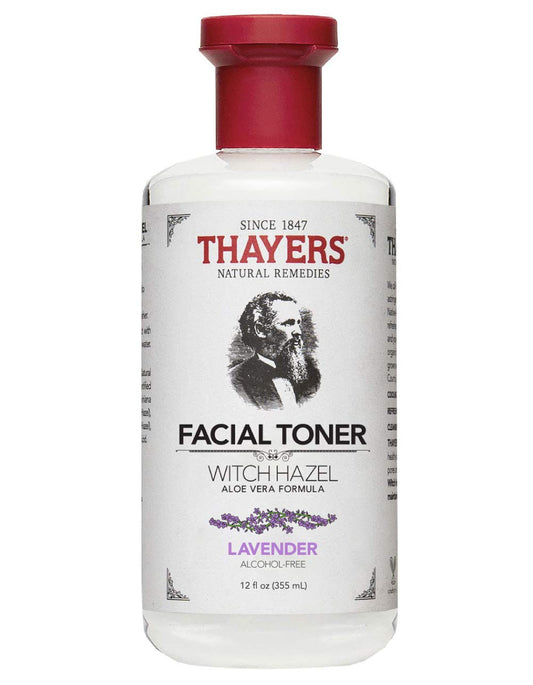 THAYERS Alcohol-Free, Hydrating Lavender Witch Hazel Facial Toner with Aloe Vera Formula, Vegan, Dermatologist Tested and Recommended, 12 Oz