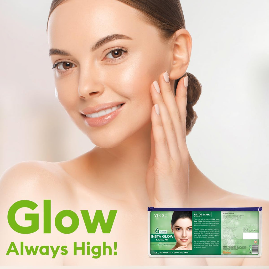 VLCC Salon Series Instaglow Facial Kit (6 Facials)(240gm+12ml)
