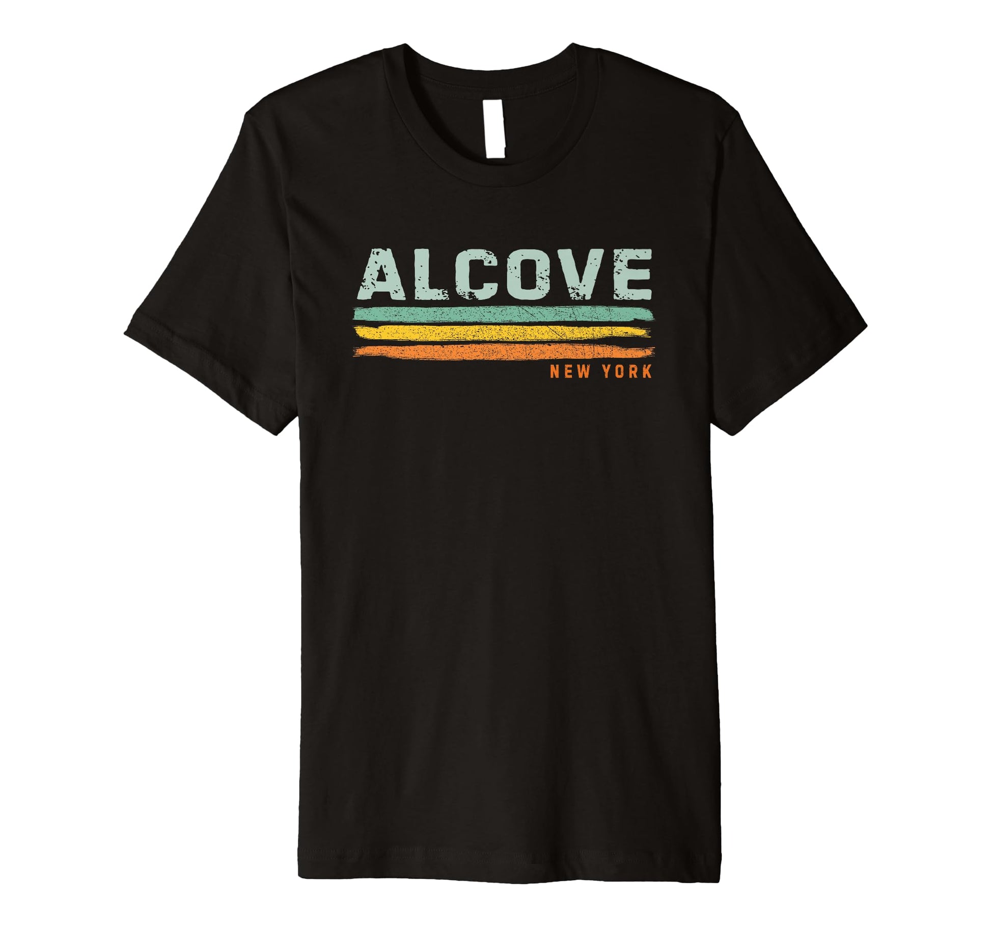 White Smoke Vintage Stripes Alcove NY Premium T-Shirt