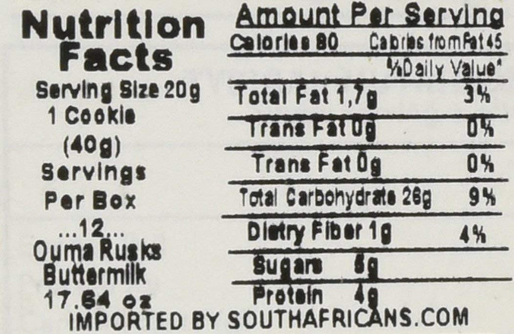 Ouma Buttermilk Rusks 500g (1 Pack)