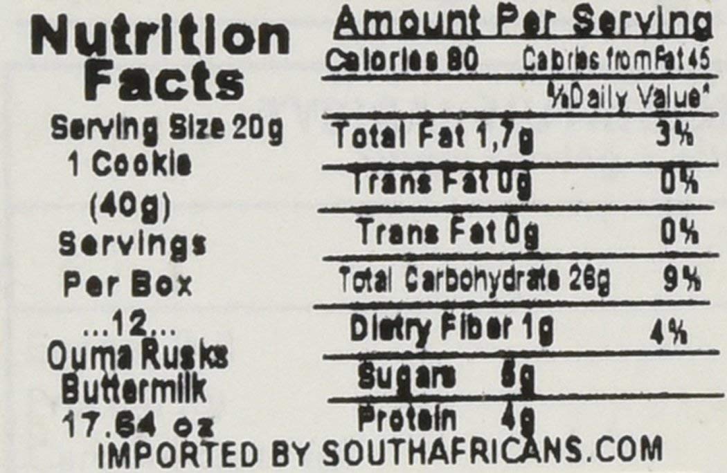 Ouma Buttermilk Rusks 500g (1 Pack)