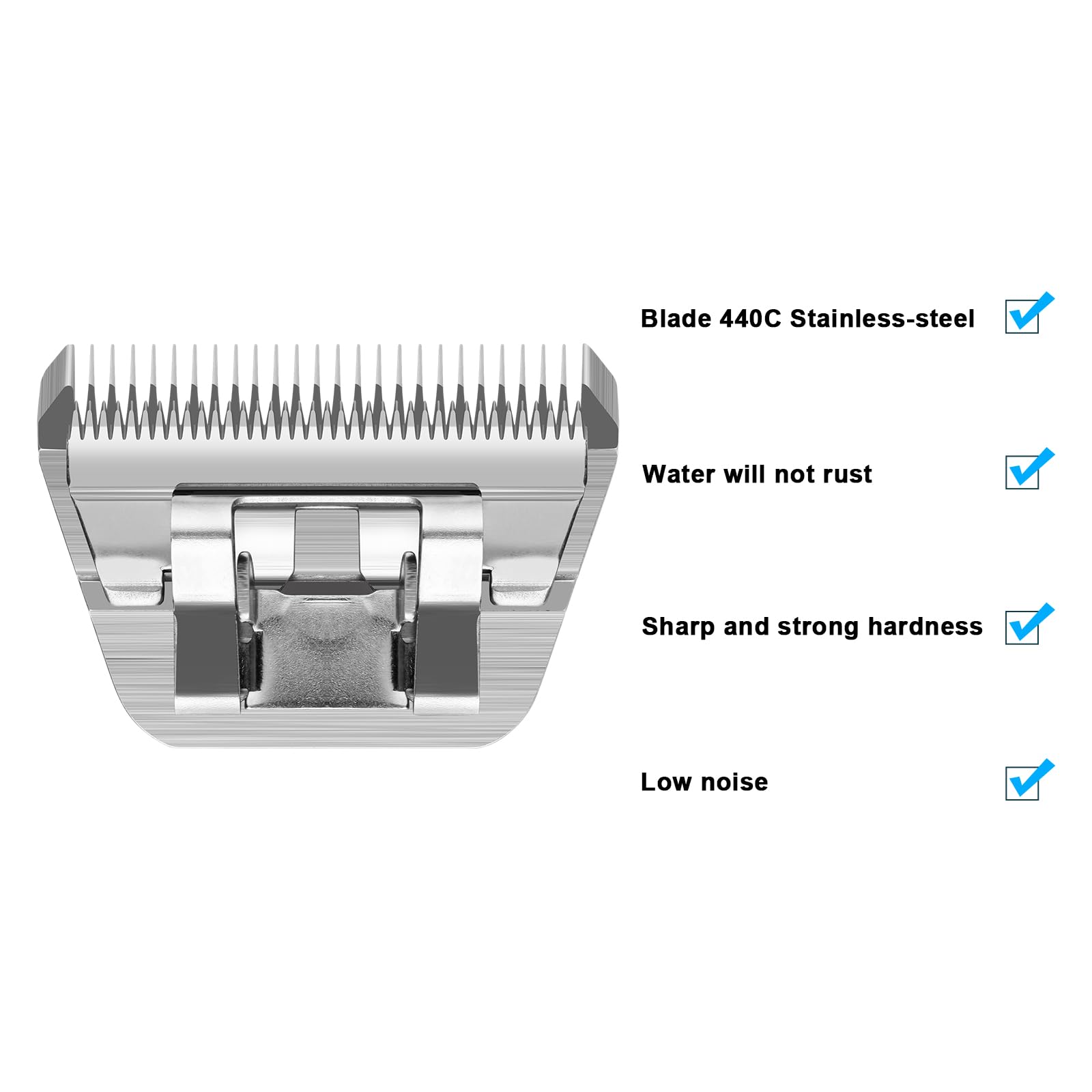 Newbulu 7FW Dog Grooming Wide Blade,Detachable Pet Dog Grooming Blades,Compatible with Andis,Oster A5,Wahl km10 Clippers.Cutting Length 1/8 in(3.2mm)