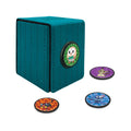 Ultra Pro - Pokemon Alcove Click Alola: Store 100 Double-Sleeved Cards with 4 Themed Badges of Litten, Popplio, Rowlet, and Mimikyu. Customize with 1.5 in. Diameter Badges for a Unique Touch