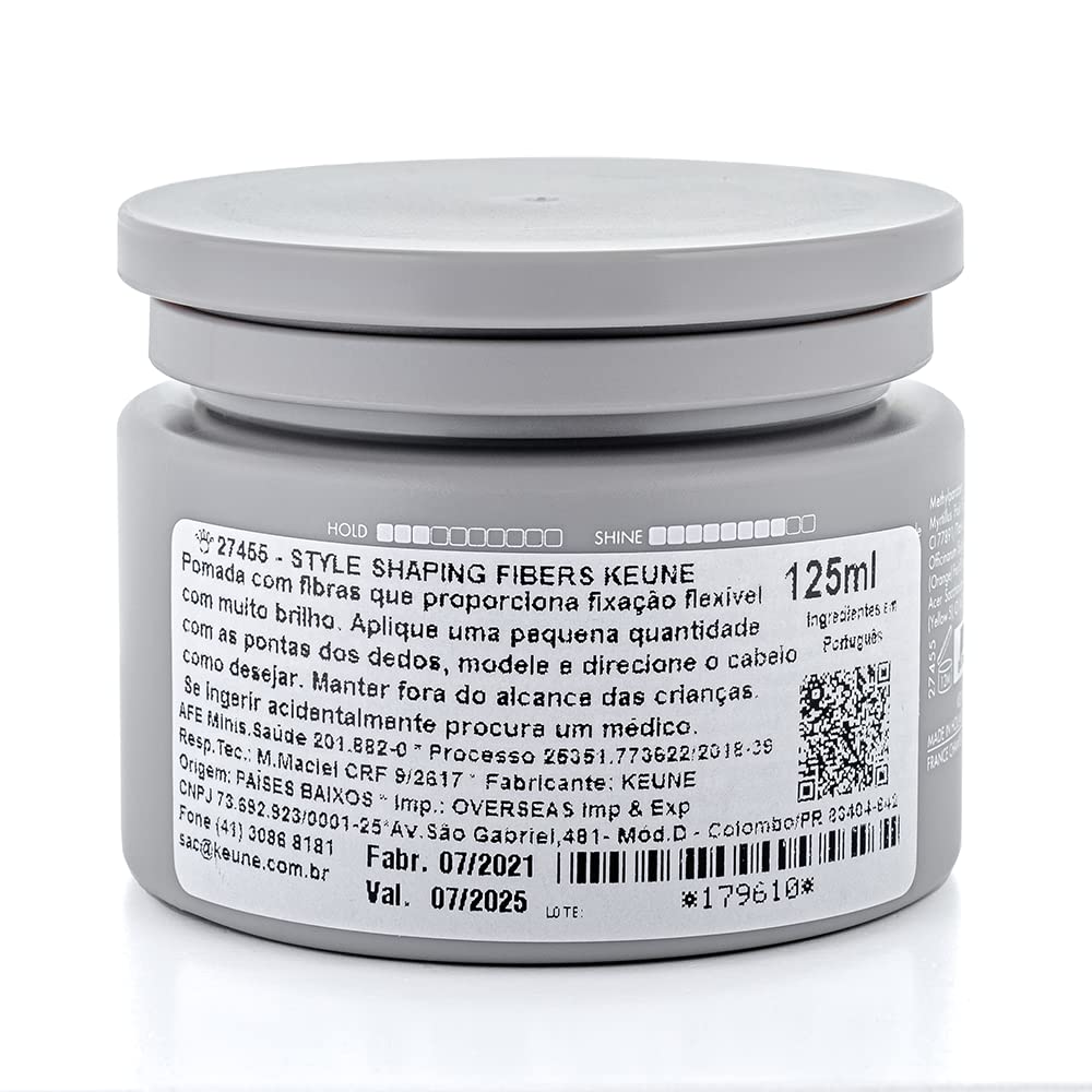 KEUNE Style Shaping Fibers 发胶，柔韧定型，高光泽造型发胶，4.2 液体盎司