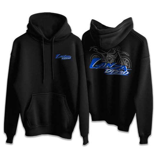DT175 & DT180 & DT230 & DT250 Hoodie - Motorcycle Rider Sweatshirt for Men & Women, Biker Enthusiast Gift (US, Alpha, 5X-Large, Regular, Regular, Black - DT230 Lanza 1997-2000)