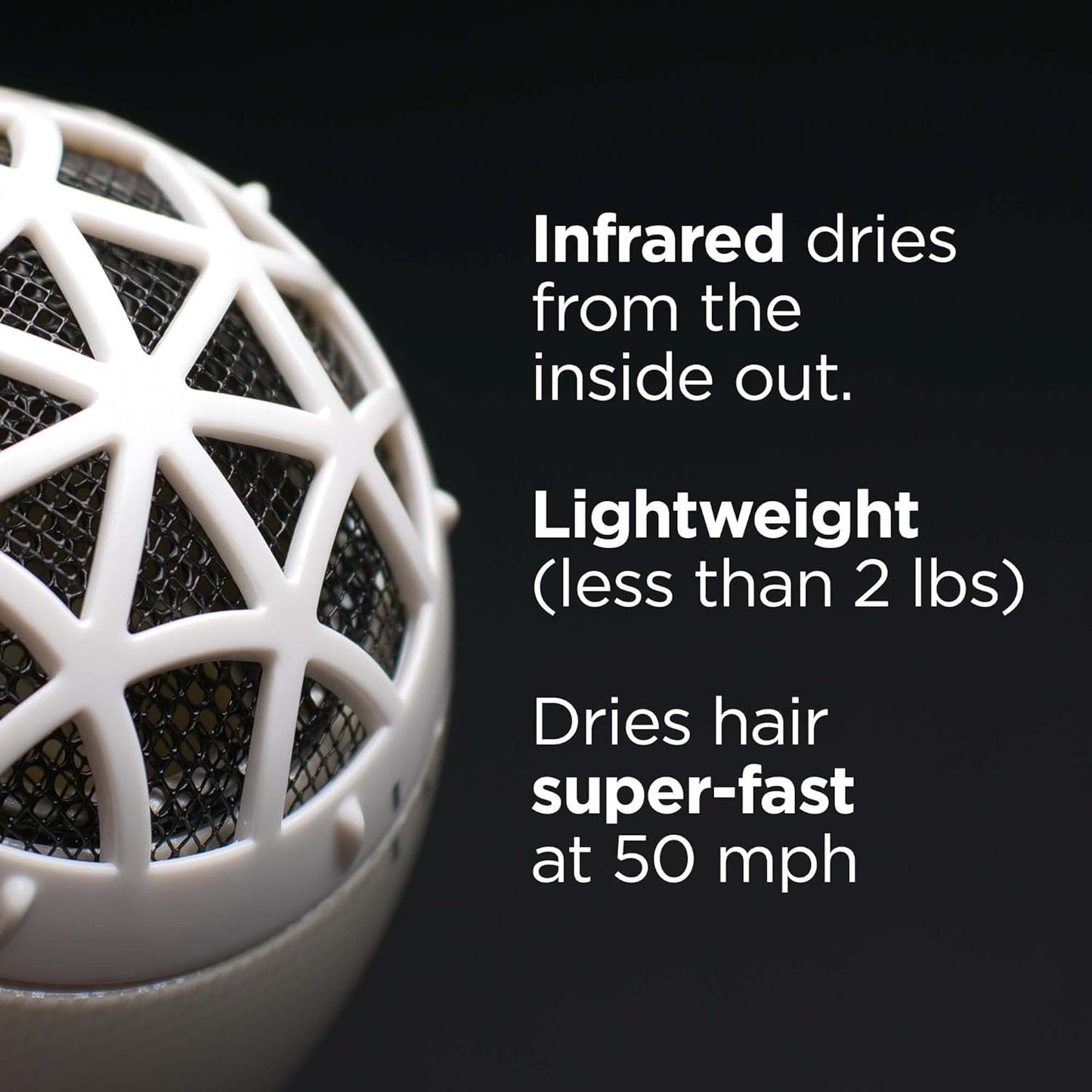 RUSK W8less Ceramic and Tourmaline Hairdryer 1750watts