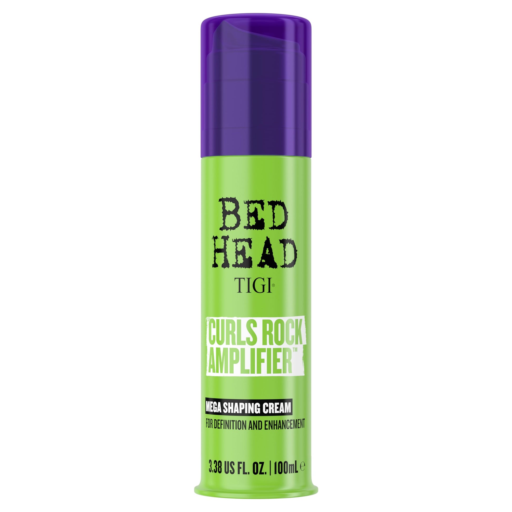 Light Green TIGI Bed Head Curls Rock Amplifier Curl Cream for Definition and Enhancement of All Curly Hair Types, 3.38 fl oz