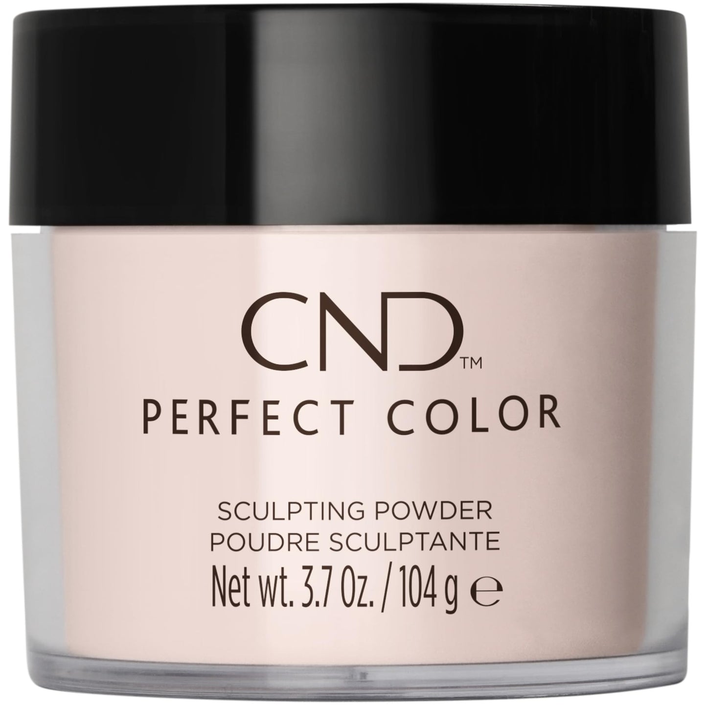 Black CND Perfect Color Sculpting Powder, Medium Cool Pink, 3.7 oz.