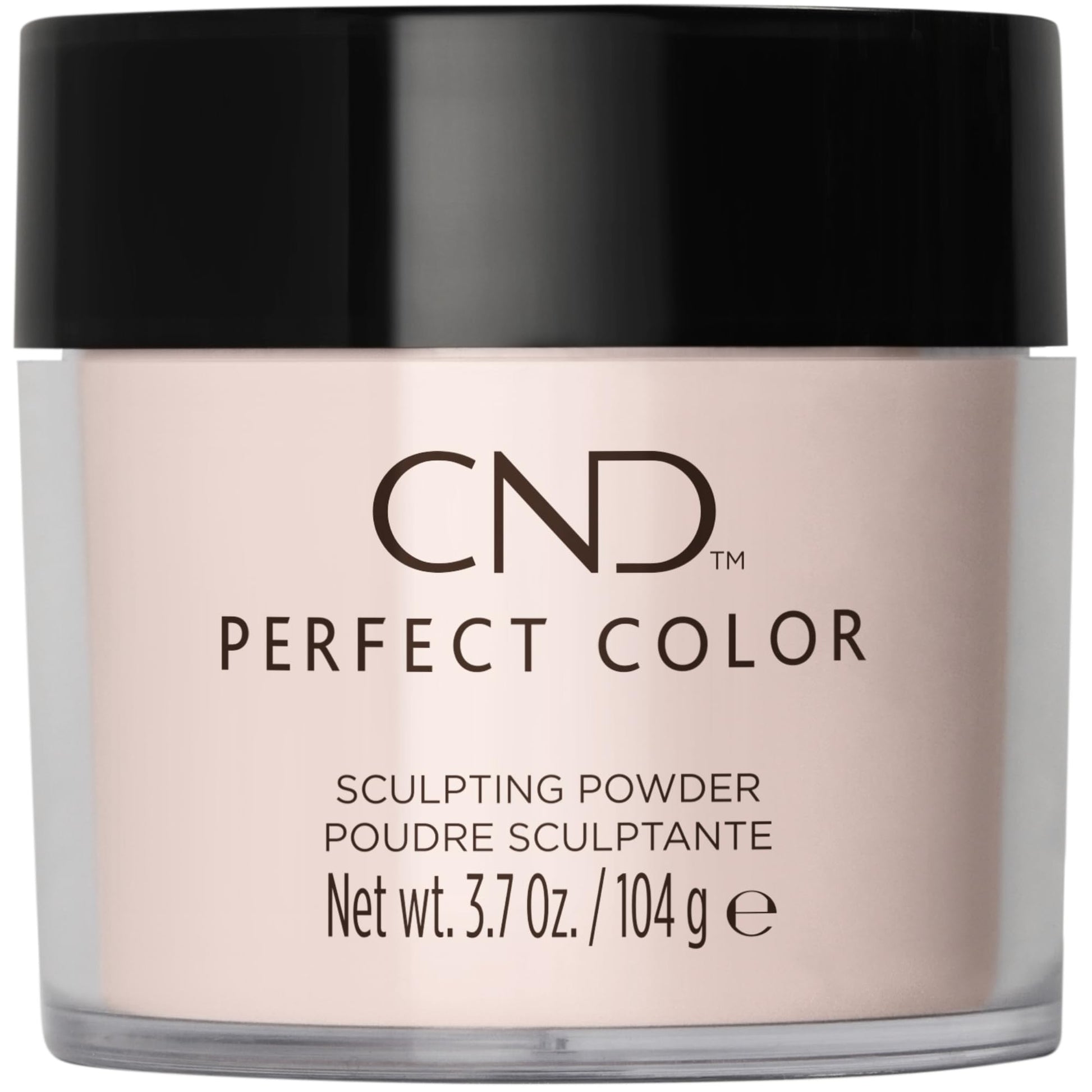 Black CND Perfect Color Sculpting Powder, Medium Cool Pink, 3.7 oz.