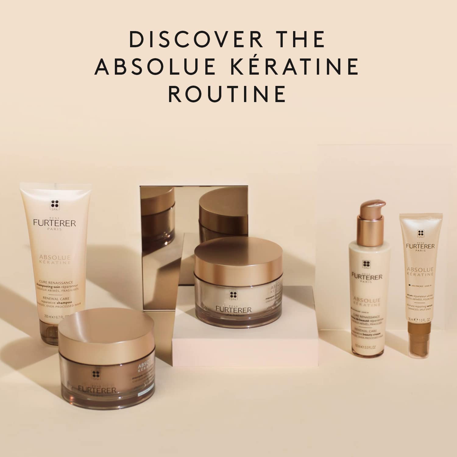 Light Gray Rene Furterer ABSOLUE KERATINE Ultimate Regenerating Mask - For Damaged, Over-Processed Fine to Medium Hair - Repair & Restore