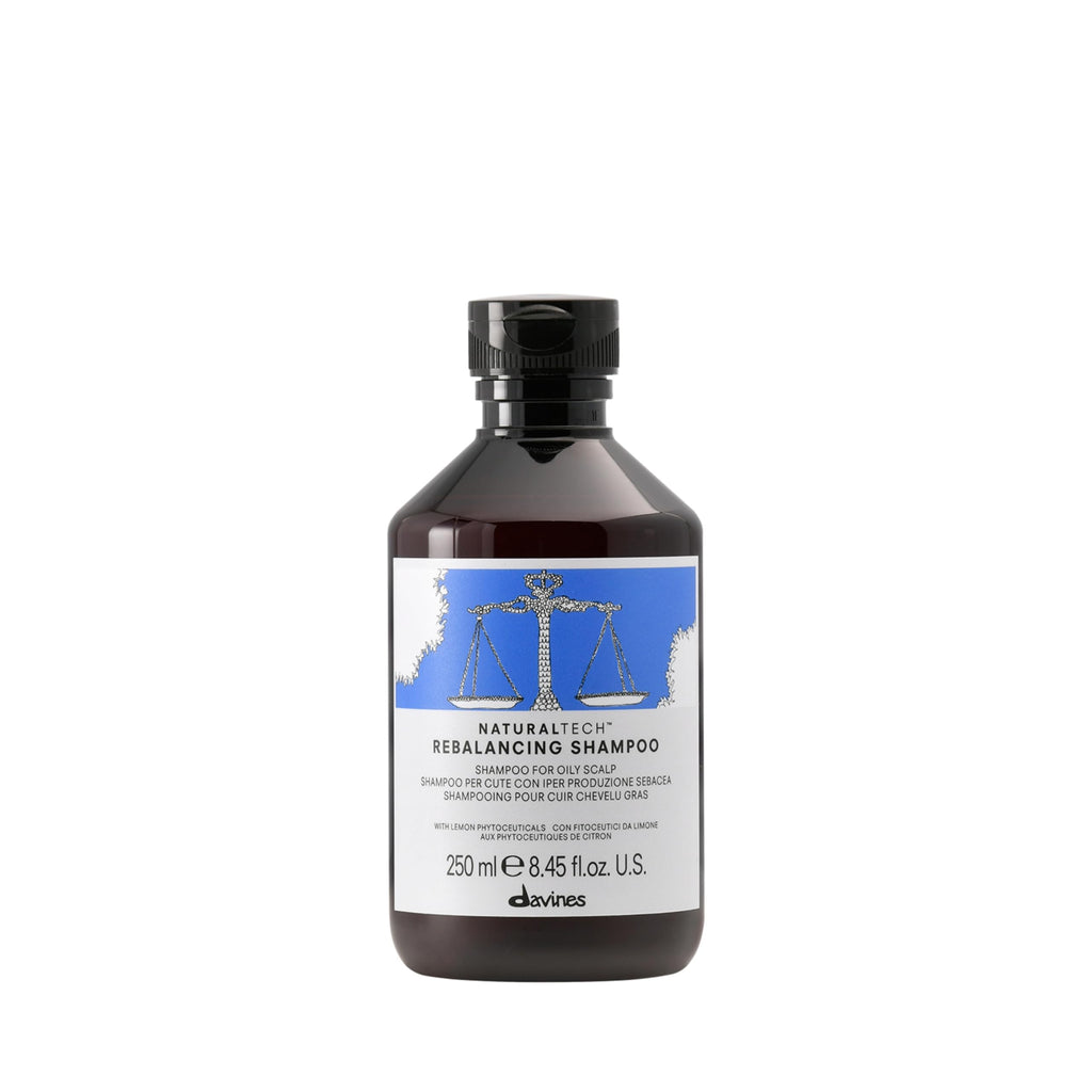Davines Naturaltech Rebalancing Shampoo, Normalizing & Oil Control for Oily Scalp - With Lemon Phytoceuticals - Deep Cleansing for Oily Hair & Scalp, 8.45 Fl Oz