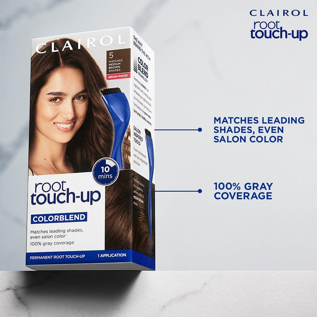 Clairol Root Touch-Up by Nice'n Easy Permanent Hair Dye, 4R Dark Auburn/Reddish Brown Hair Color| 100% Gray Coverage | Easy Brush Application | Matches Professional Salon Shades | Pack of 2