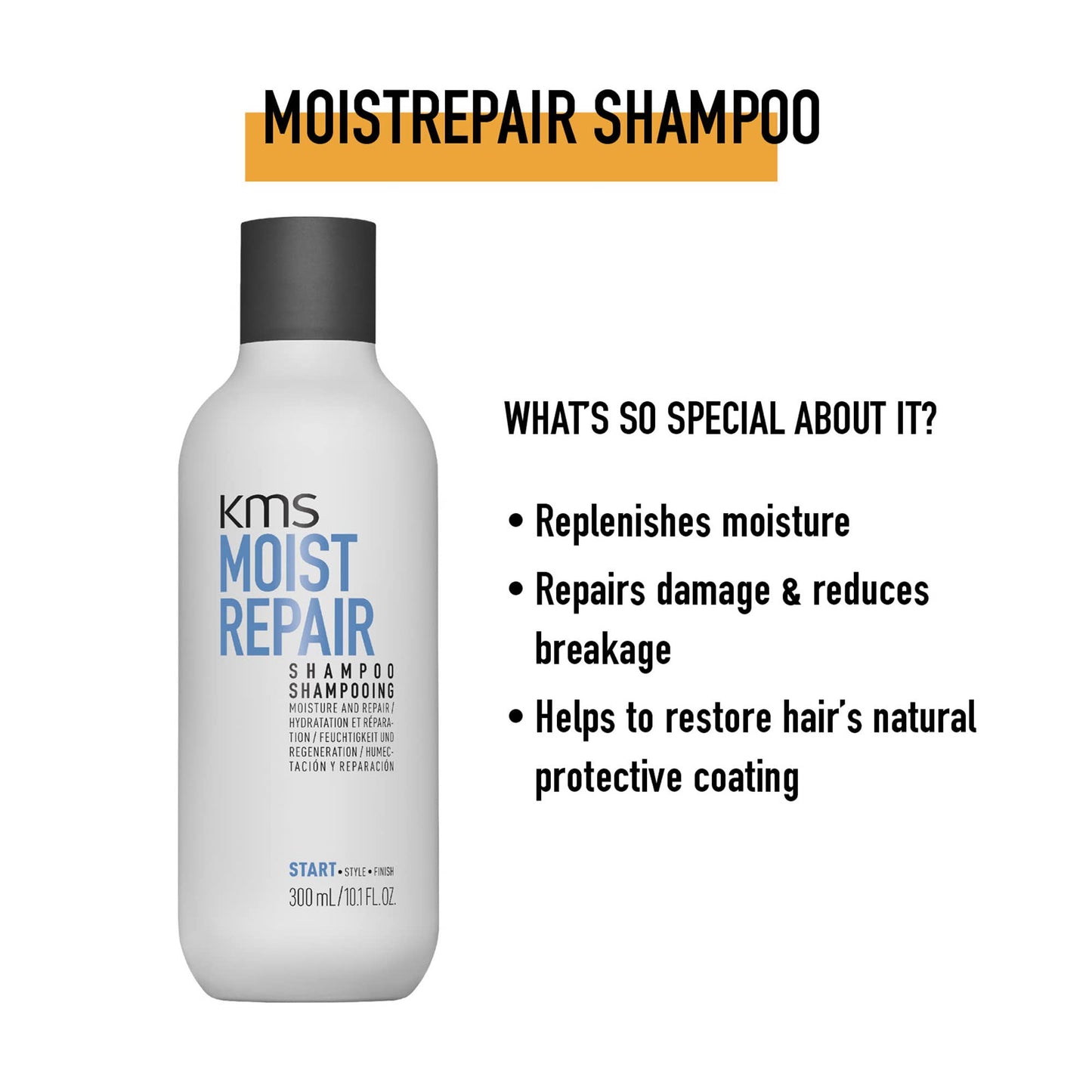 Shampoing KMS MOISTREPAIR, 283 g (paquet de 1)
