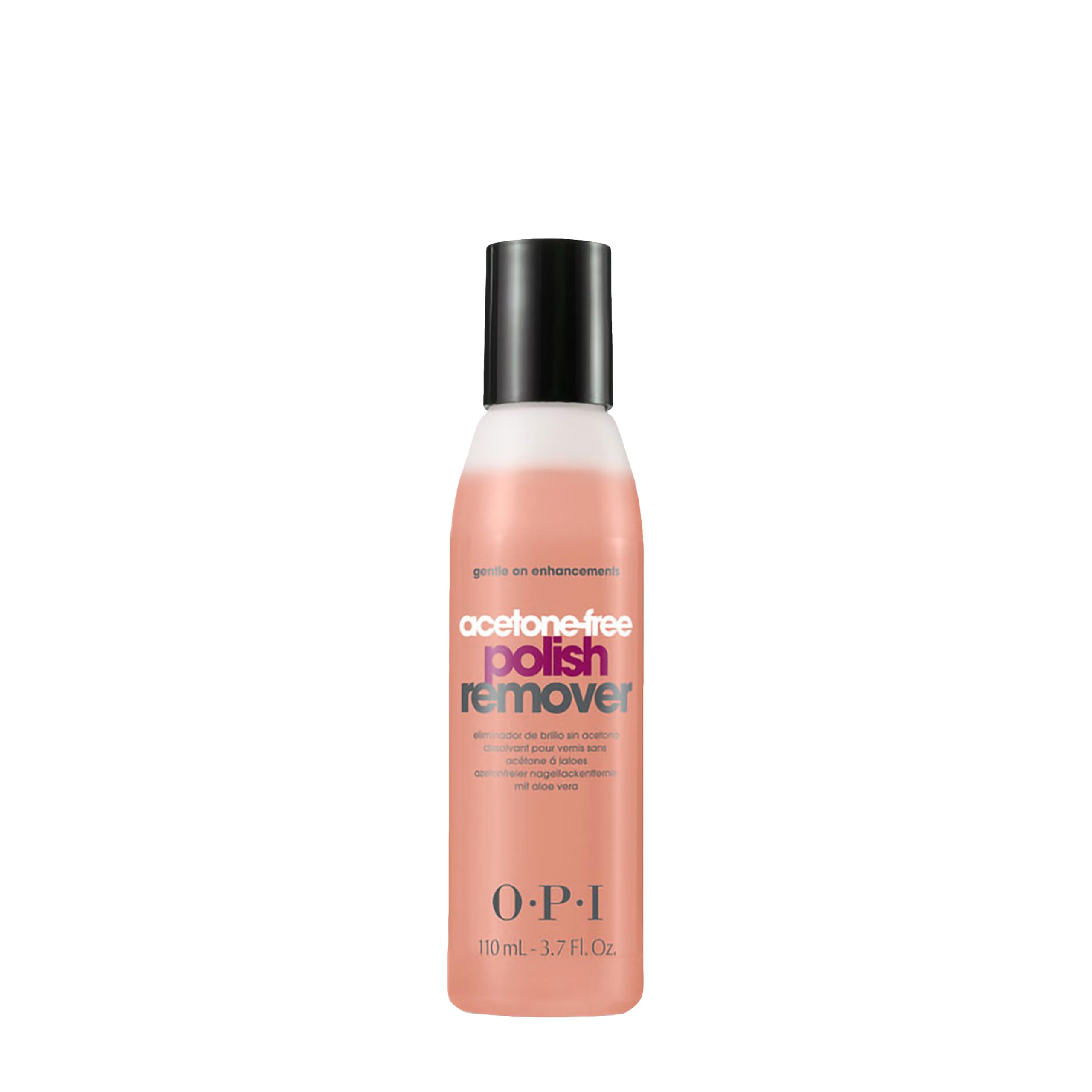 OPI Acetone-Free Nail Polish Remover Gentle on Enhancements & Acrylics Enriched with Aloe Vera 3.7 fl oz