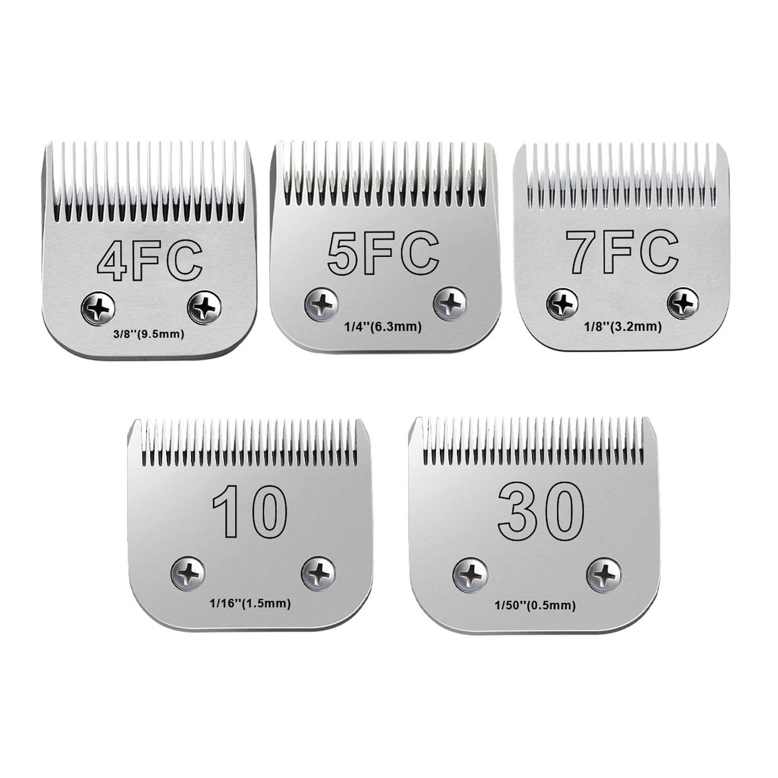 5Pack Dog Grooming Blades Compatible with Andis Dog Clippers,Dog Clipper Blades Compatible with Oster A5,Wahl km10 Dog Clippers for Animal Dog Cat Horse,Stainless-Steel Blade Sharp