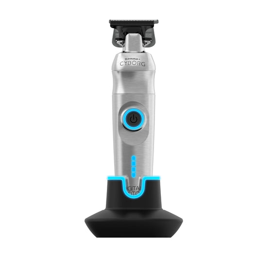 GAMMA+ Cyborg Professional Metal Cordless Ergonomicl Hair Trimmer with Digital Brushless Motor