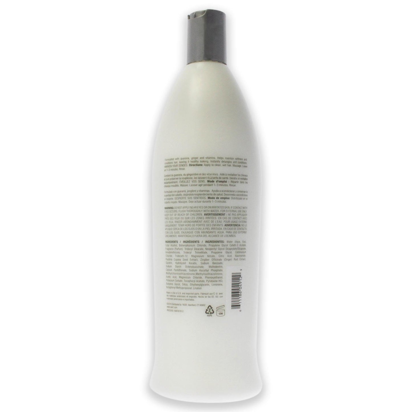 Après-shampoing nourrissant RUSK Sensories Calm au guarana et au gingembre, nourrit et démêle tous les types de cheveux, 100 ml