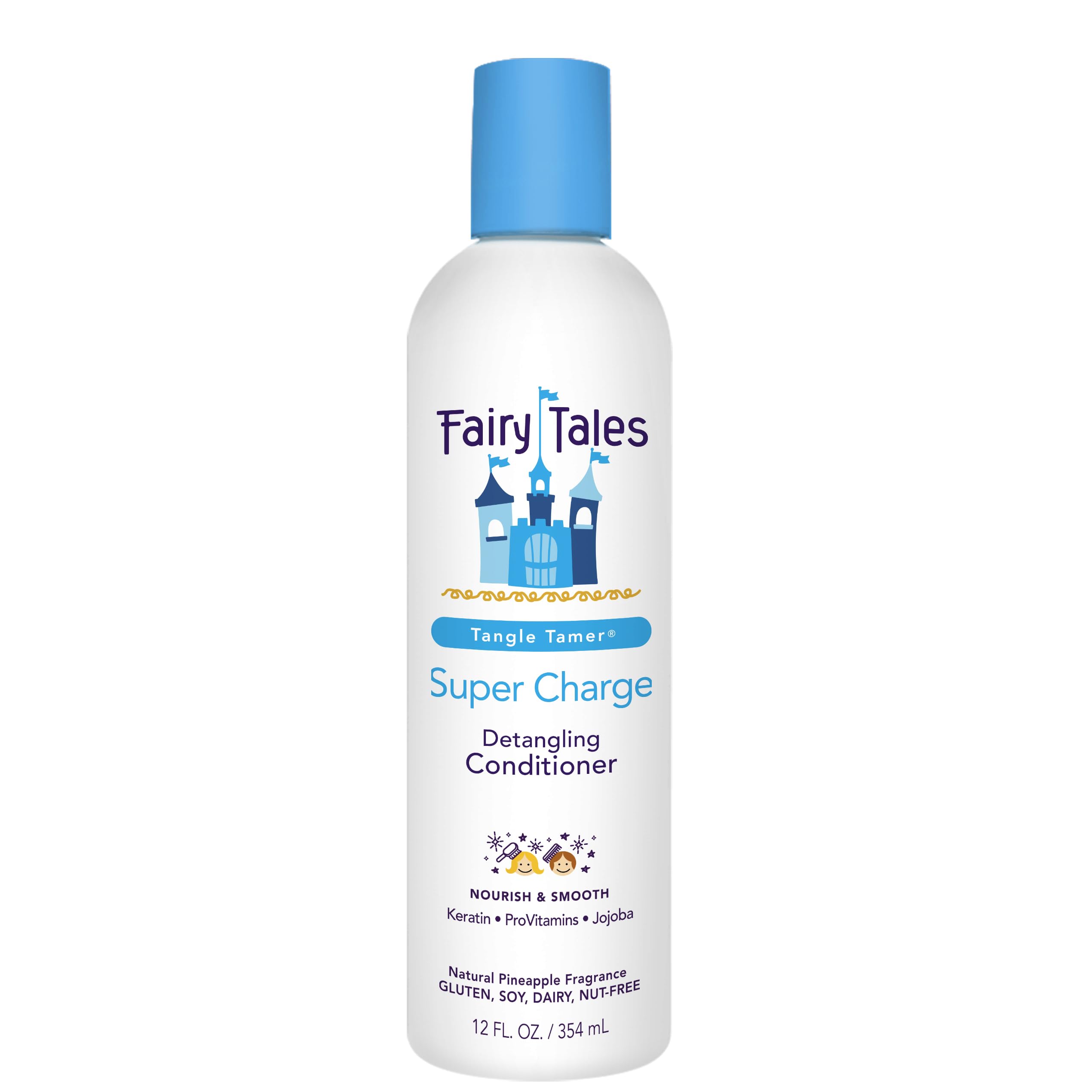 Fairy Tales Tangle Tamer Super Charge - Detangling Conditioner for Kids - Paraben Free, Sulfate Free, Gluten Free, Nut Free - 12 oz