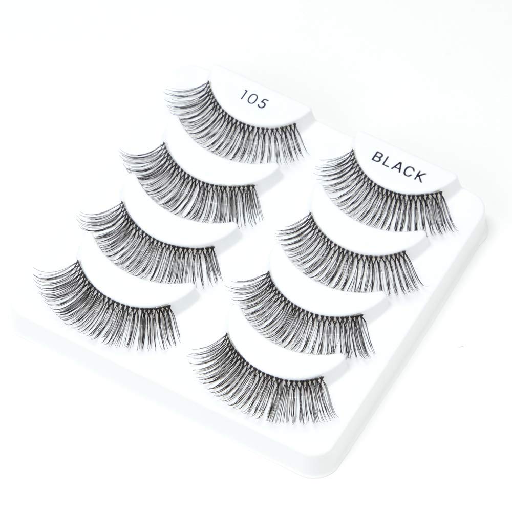 Ardell Multipack 105 False Lashes, Glamour Fake Eyelash, 1 Pack X 4 Pairs