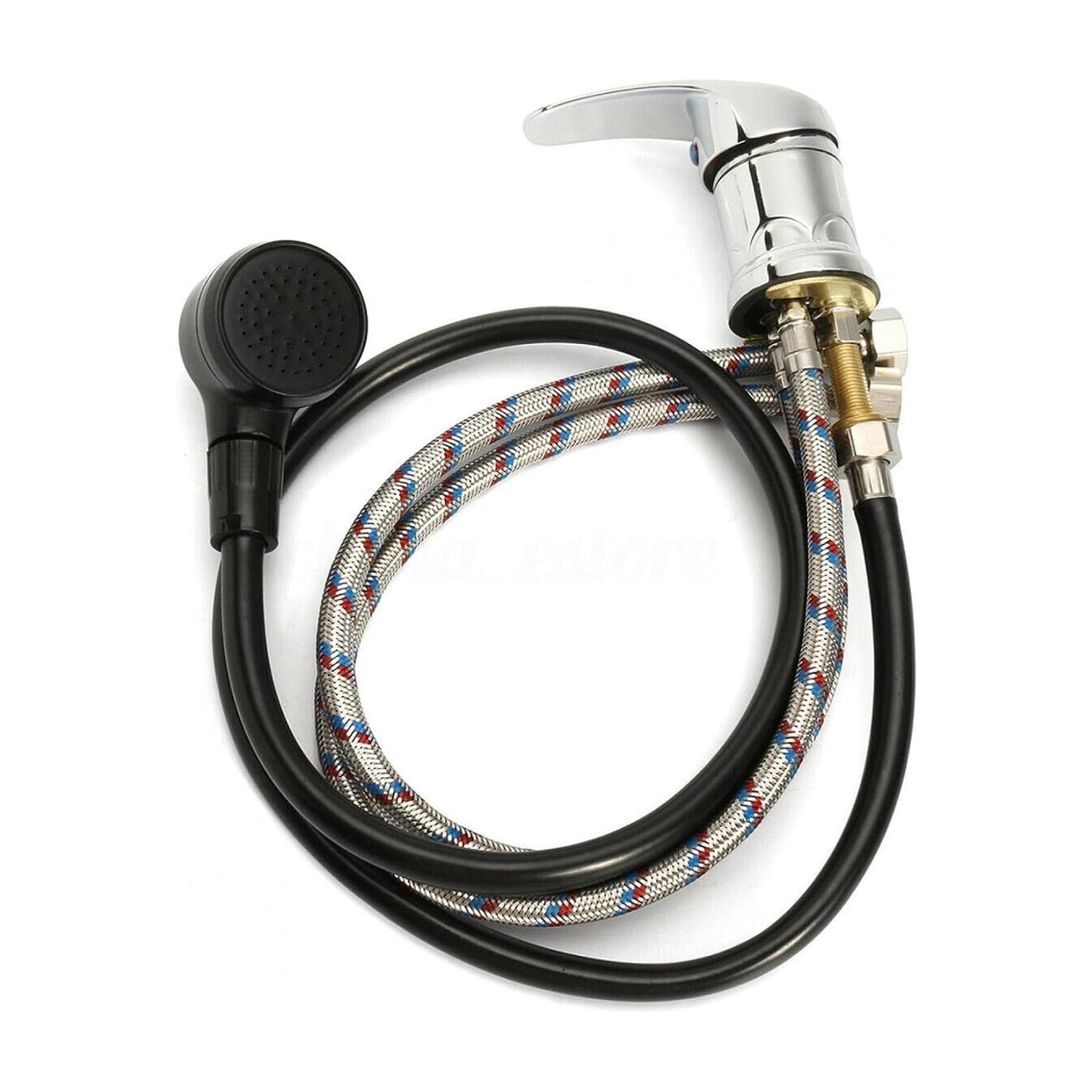 Water Faucet Set Zinc Alloy Shampoo Bowl Faucet with Hose, Durable for Home & Salon Spa Sink, Hot Cold Mixer Sprayer Hose Replacement Part Set