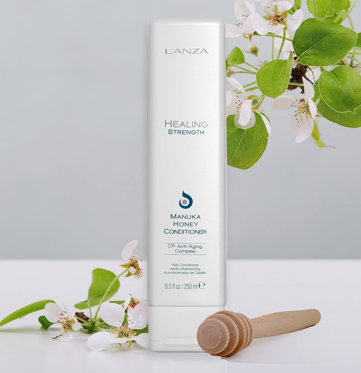 L’ANZA Healing Strength Manuka Honey Conditioner - Strengthens, Protects and Restores Weak, Fragile, and Aged Hair, Rich with Keratin Protein, Healing Oils, and Vitamin C (33.8 Fl Oz)