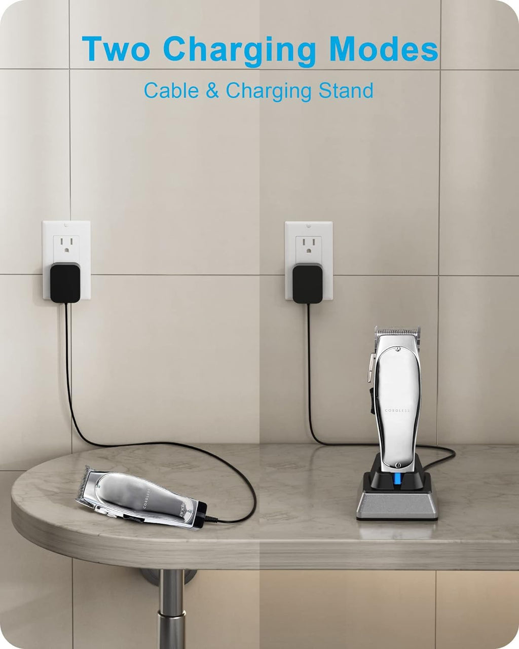 FGIEU Charging Stand Compatible with Andis 12470/12660 Professional Master Cordless Lithium Ion Hair Clipper, Replacement for Andid Master Cordless Clipper Charger Stand.