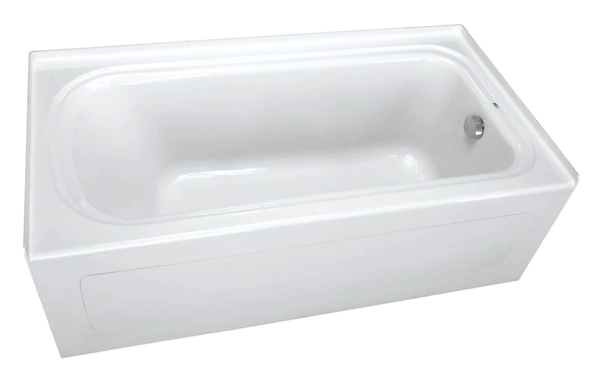 White Smoke PROFLO PFS6042LSK Hillsboro 60" x 42" Three Wall Alcove Acrylic Soaking Tub with Left Drain and Overflow - White