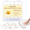 RAQEHO Manicure Spa Tablets 8oz - Milk & Honey Soak Balls, Moisturizing Tablets, Cuticle Softener for Foot and Hand Soak Pedicure Spa Supplies Manicure Tools Nail Salon & Tavel Esenntial（40count）