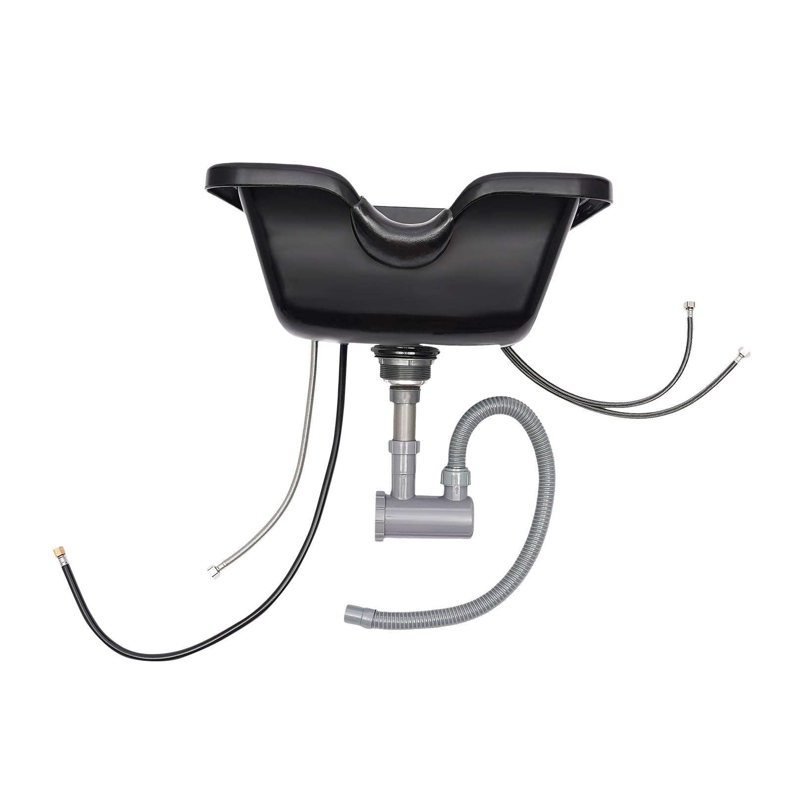 Professional Shampoo Bowl, ABS Salon and Spa Hair Sink with Retractable Spray Head, Shampoo Salon Sink for Beauty Salon, Barber Store, Home
