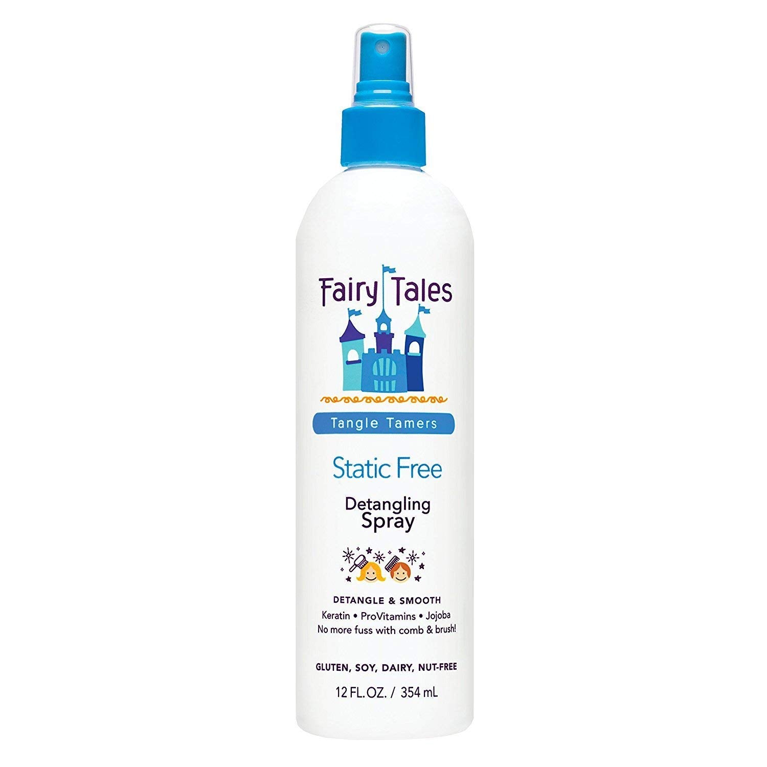 White Smoke Fairy Tales Static-Free Detangling Spray 12 oz (Pack of 3)