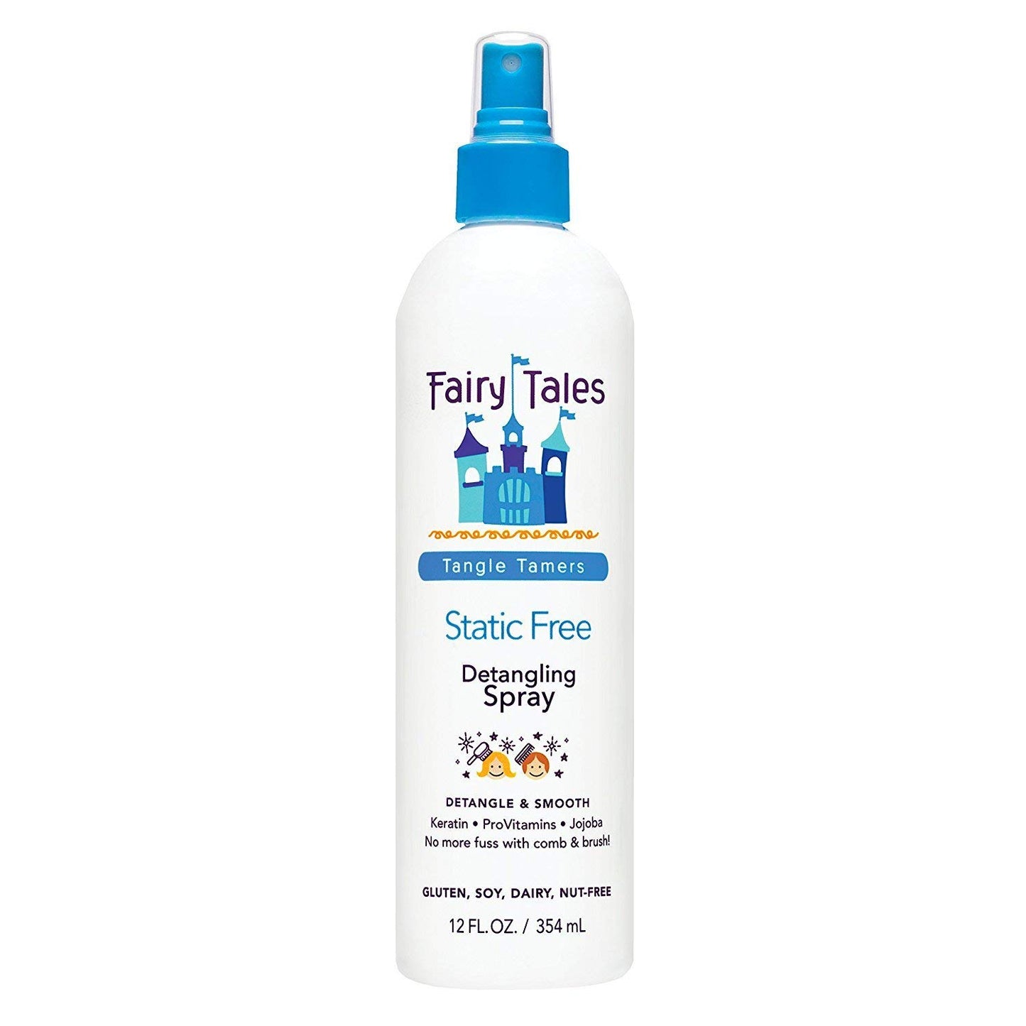 White Smoke Fairy Tales Static-Free Detangling Spray 12 oz (Pack of 4)