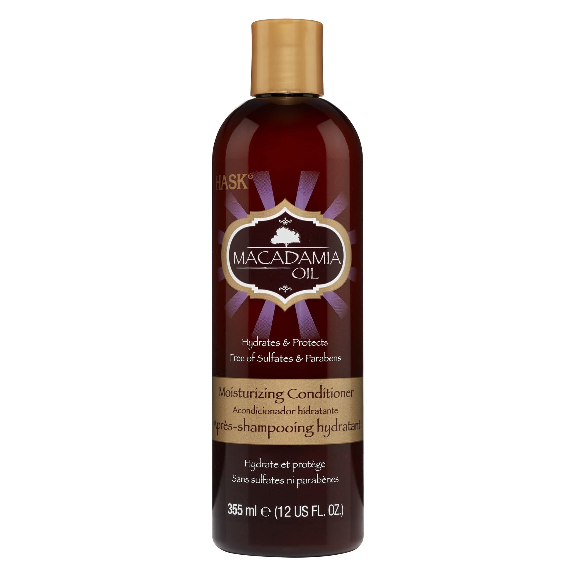 White Smoke Hask Conditioner Macadamia Oil Moisturizing 12 Ounce (354ml) (2 Pack)