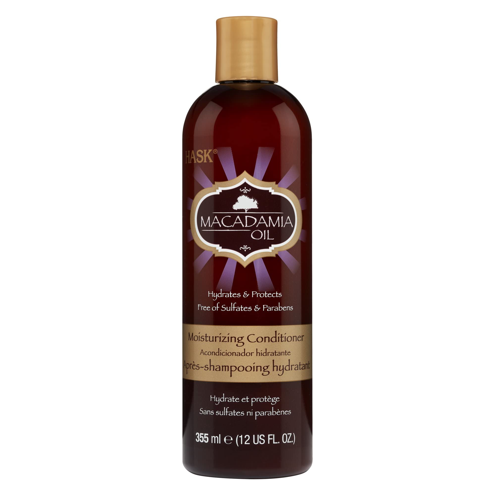 Hask Conditioner Macadamia Oil Moisturizing 12 Ounce (354ml) (2 Pack)