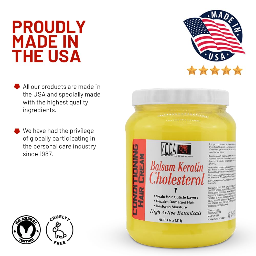MODA Professional Deep Conditioning Hair Treatment for Salon-Grade Hair Restoration & Hospitality Amenity | 6 Actives. Max Repair. Bulk Value. | Intensive Hair Repair & Restored Vitality, 64 Oz Gallon