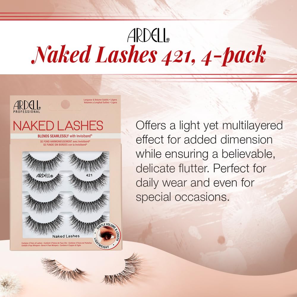 Ardell Naked Strip Lashes 421 – Natural-Looking, Long-Lasting False Ey ...