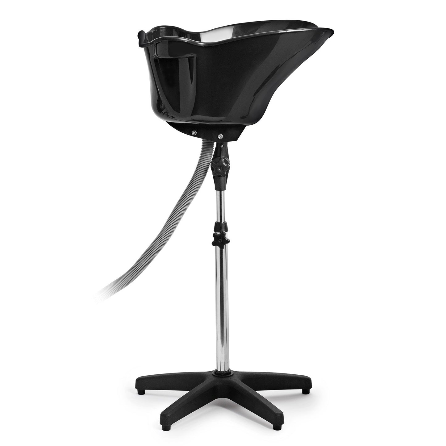 Saloniture Portable Salon Deep Basin Shampoo Sink with Drain - Black - Adjustable Height