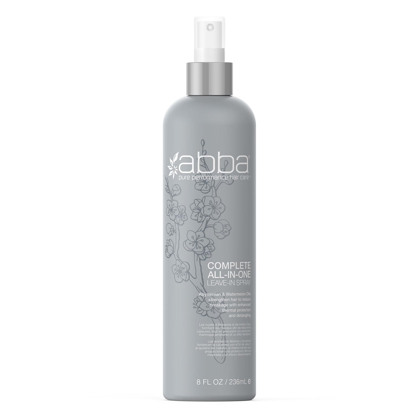 ABBA Complete All-In-One Leave-In Spray, 8 Fl Oz, Lightweight Conditioner for Moisture & Strength, Frizz-Control, Thermal Protectant, For All Hair Types
