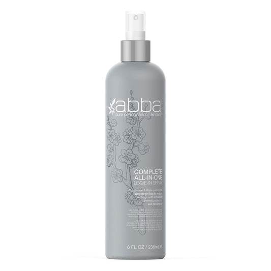 ABBA Complete All-In-One Leave-In Spray, 8 Fl Oz, Lightweight Conditioner for Moisture & Strength, Frizz-Control, Thermal Protectant, For All Hair Types