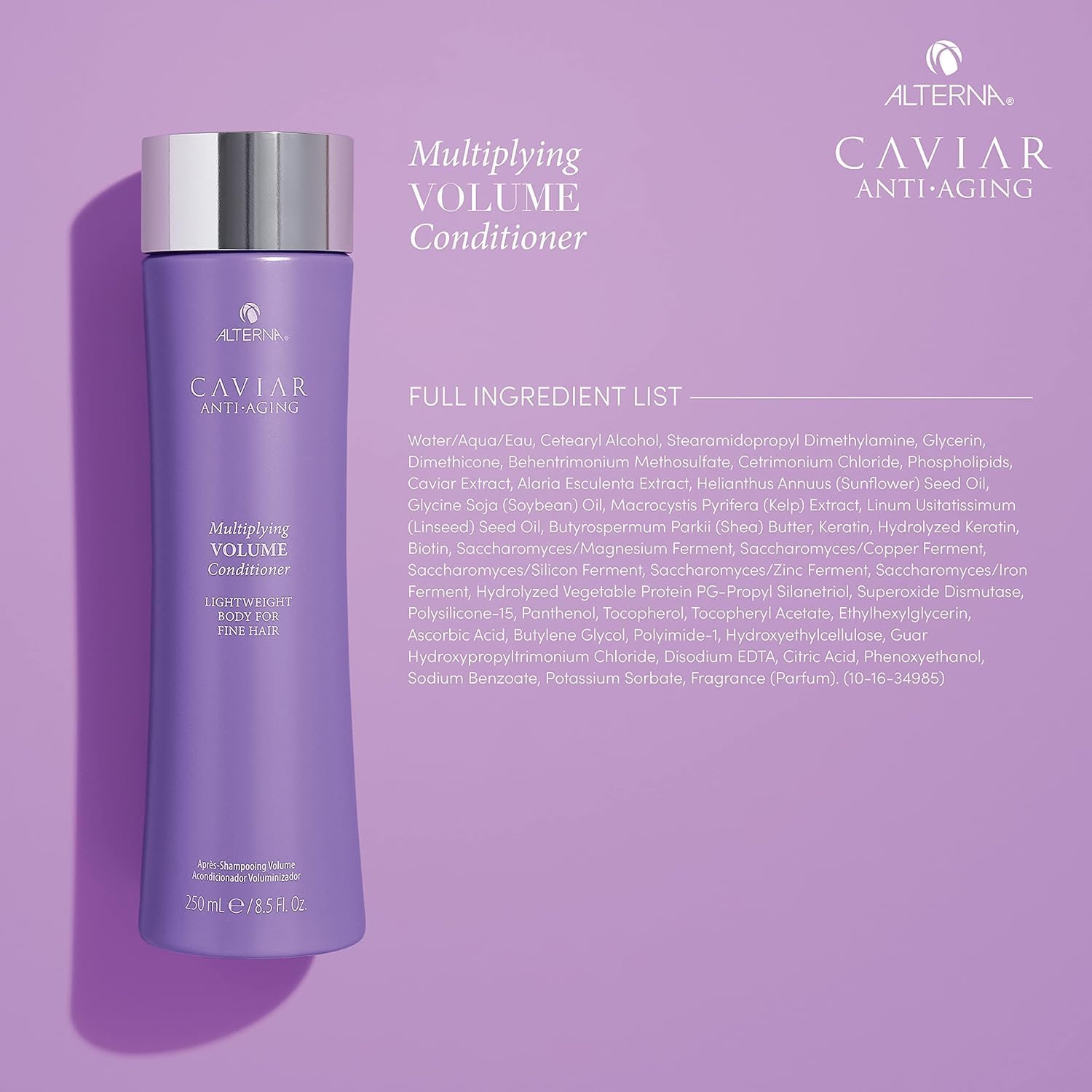 Dark Gray CAVIAR Anti-Aging Multiplying Volume Shampoo and Conditioner Set, 16.5-Ounce