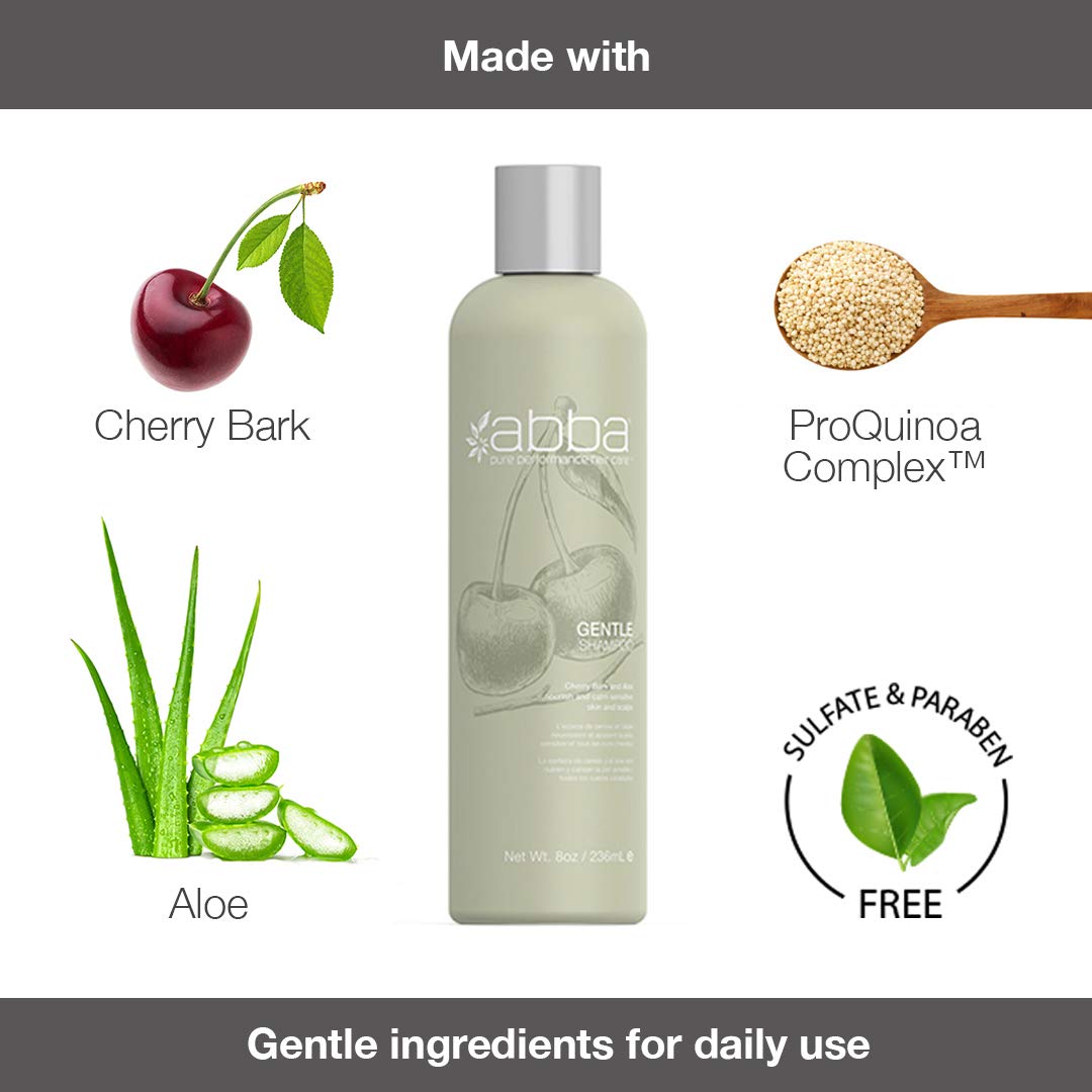 ABBA Gentle Shampoo, Cherry Bark & Aloe, 32 Fl Oz