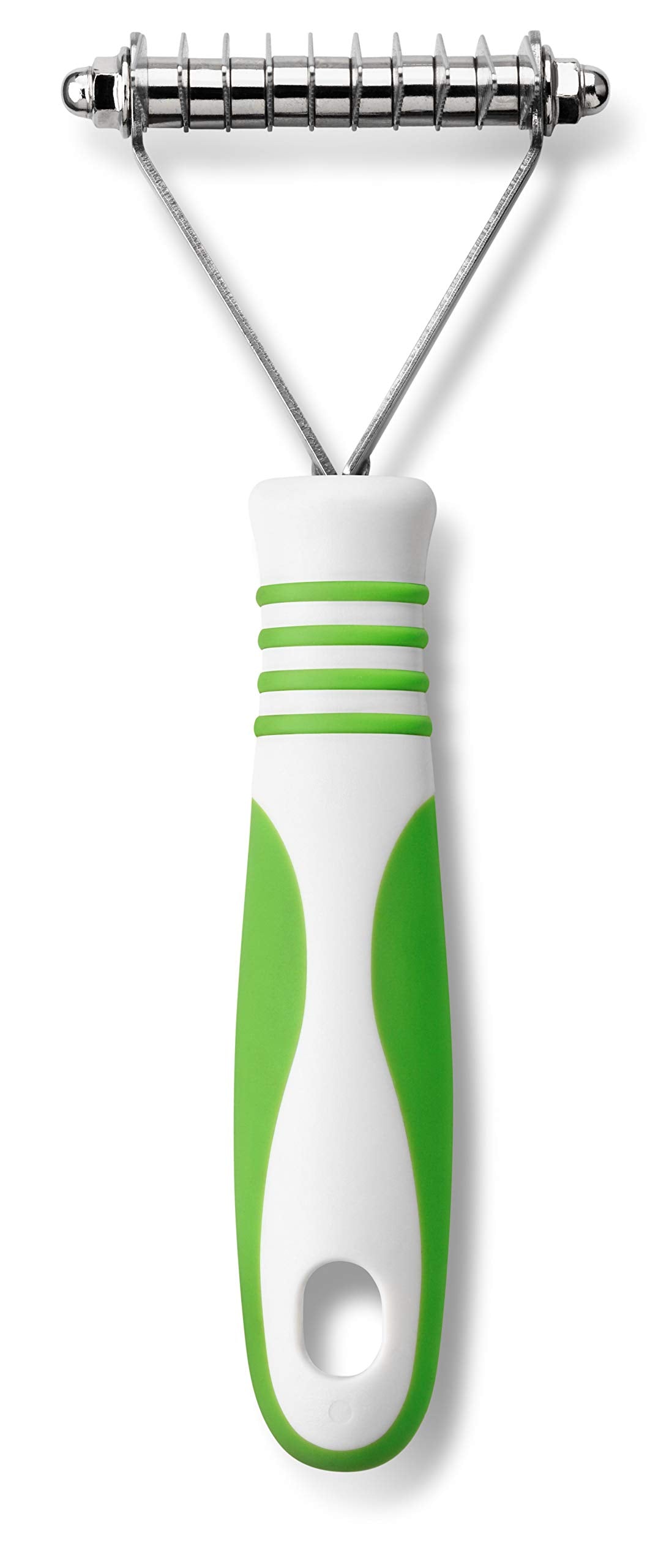 Andis 66050 De-Matting Rake with 10 Blades - Grooming Brush with Safety Edges & Promotes Healthy Skin & Coat - Non-Slip Handle, De-Shedding & Perfect for Long-Haired Breeds – 1 Pack, Green