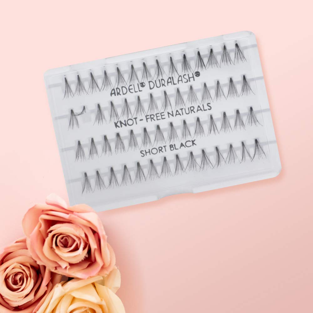 Ardell Individual False Eye Lashes - Short, Black, Natural Look DIY Lash Clusters, Easy Application for Eyelash Extension Effect, 4 Pack