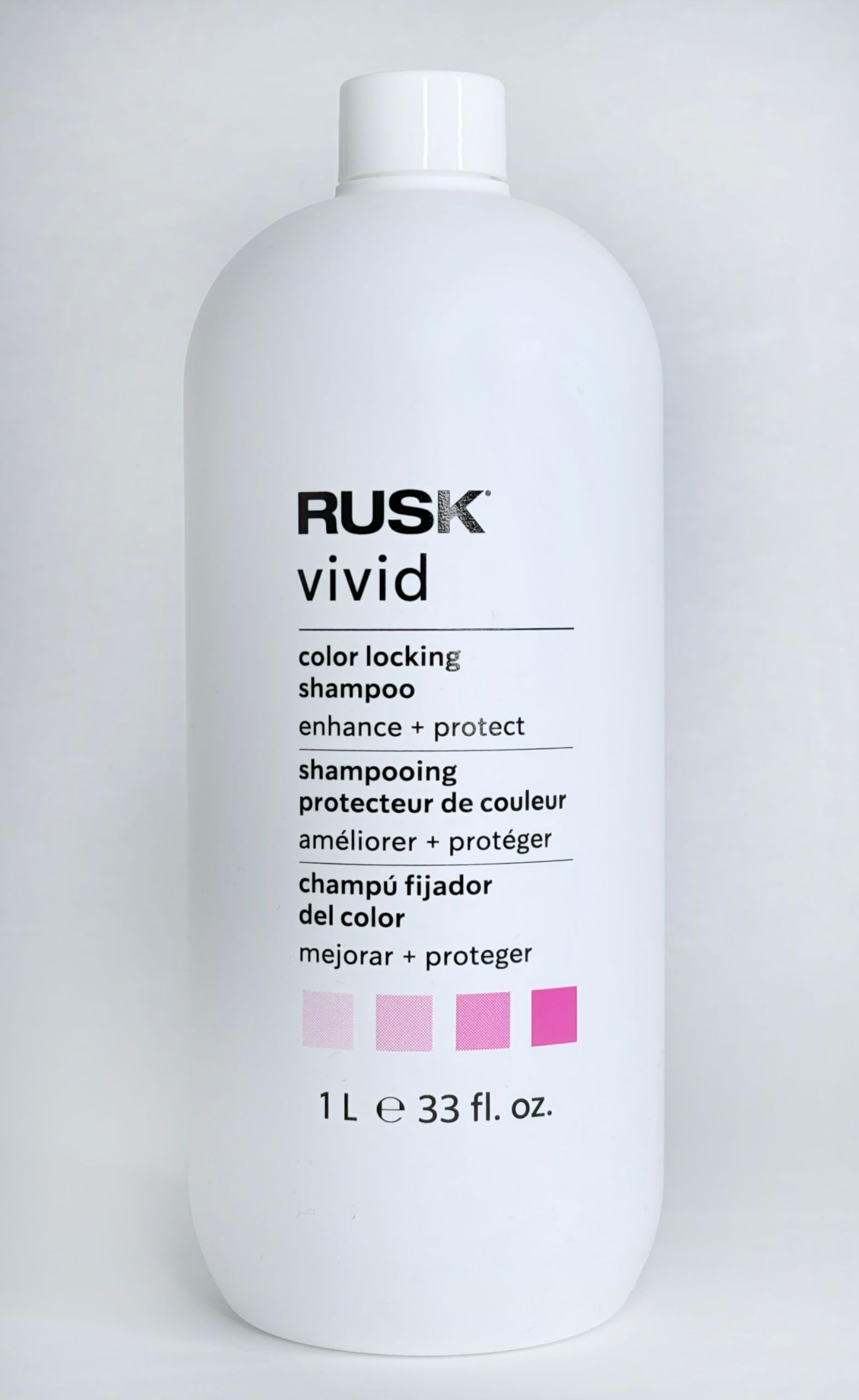 Light Gray RUSK Vivid Color Locking Shampoo 33 oz.