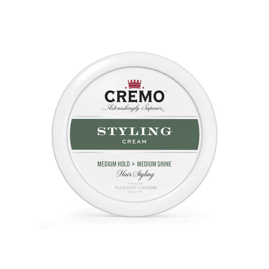 Cremo Hair Styling Cream, Barber Grade, Medium Hold, Medium Shine Hair Products, 4 Oz