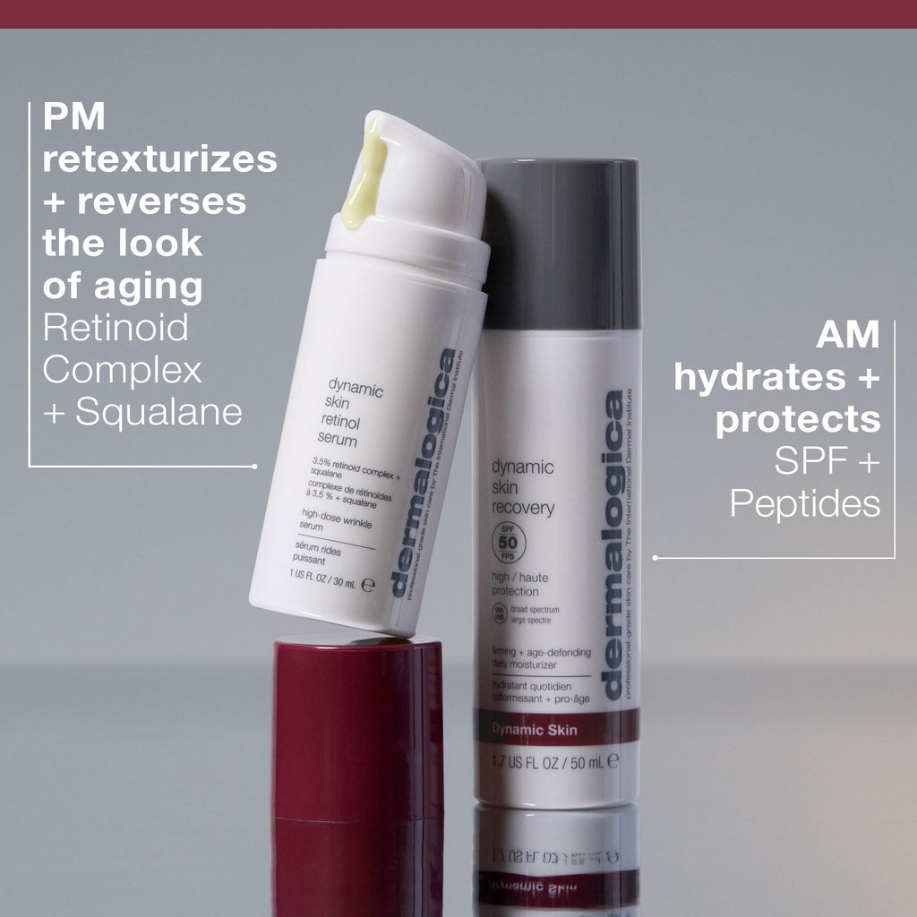 Dermalogica Dynamic Skin Retinol Facial Serum with Multi-Retinoid Complex, Skin Retexturizing and Improving Skin Health, 0.34 lf oz