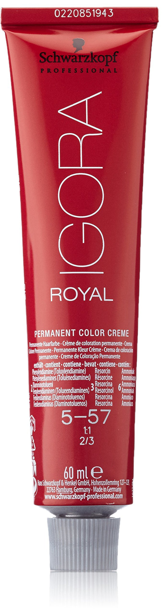 施华蔻 IGORA ROYAL 5-57 浅棕金铜色 60ml