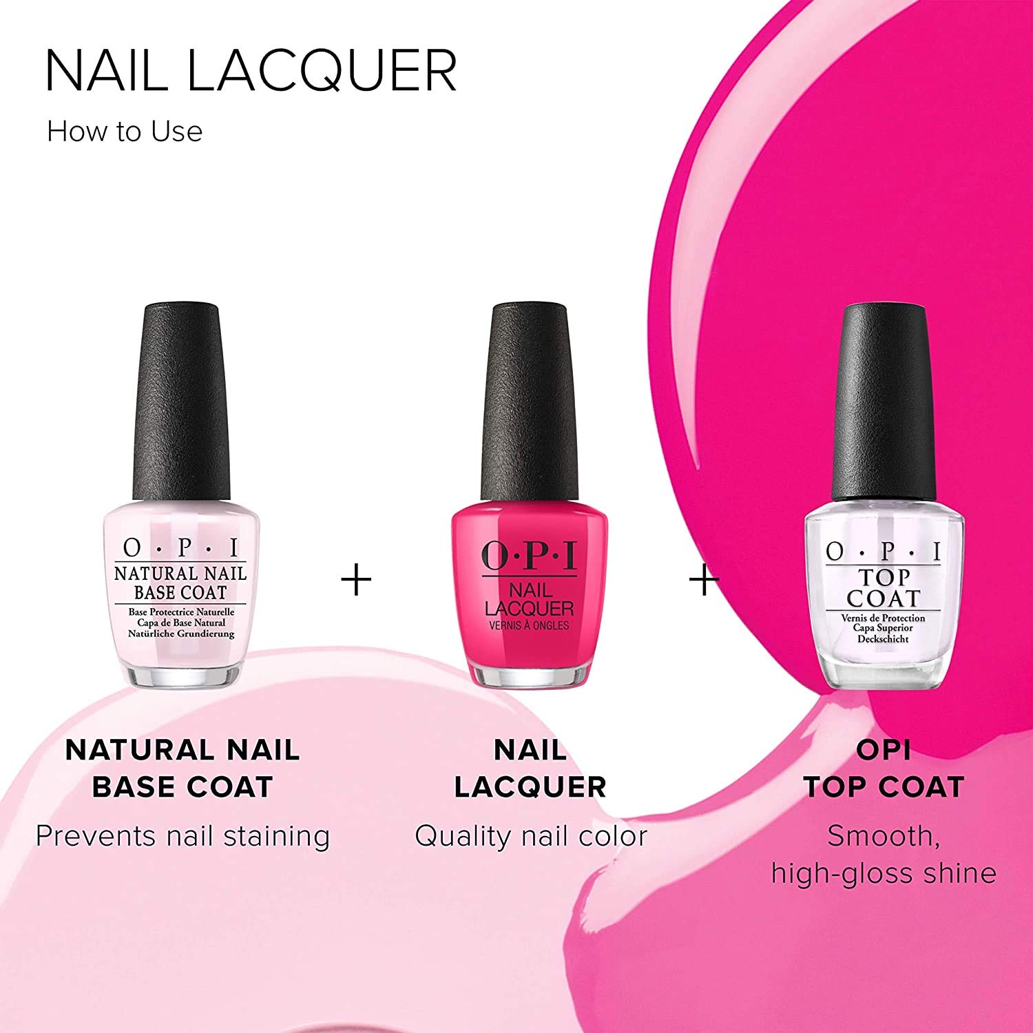 White Smoke OPI Nail Lacquer, Bubble Bath & Funny Bunny Bundle, Nude Nail Polish, 0.5 fl oz