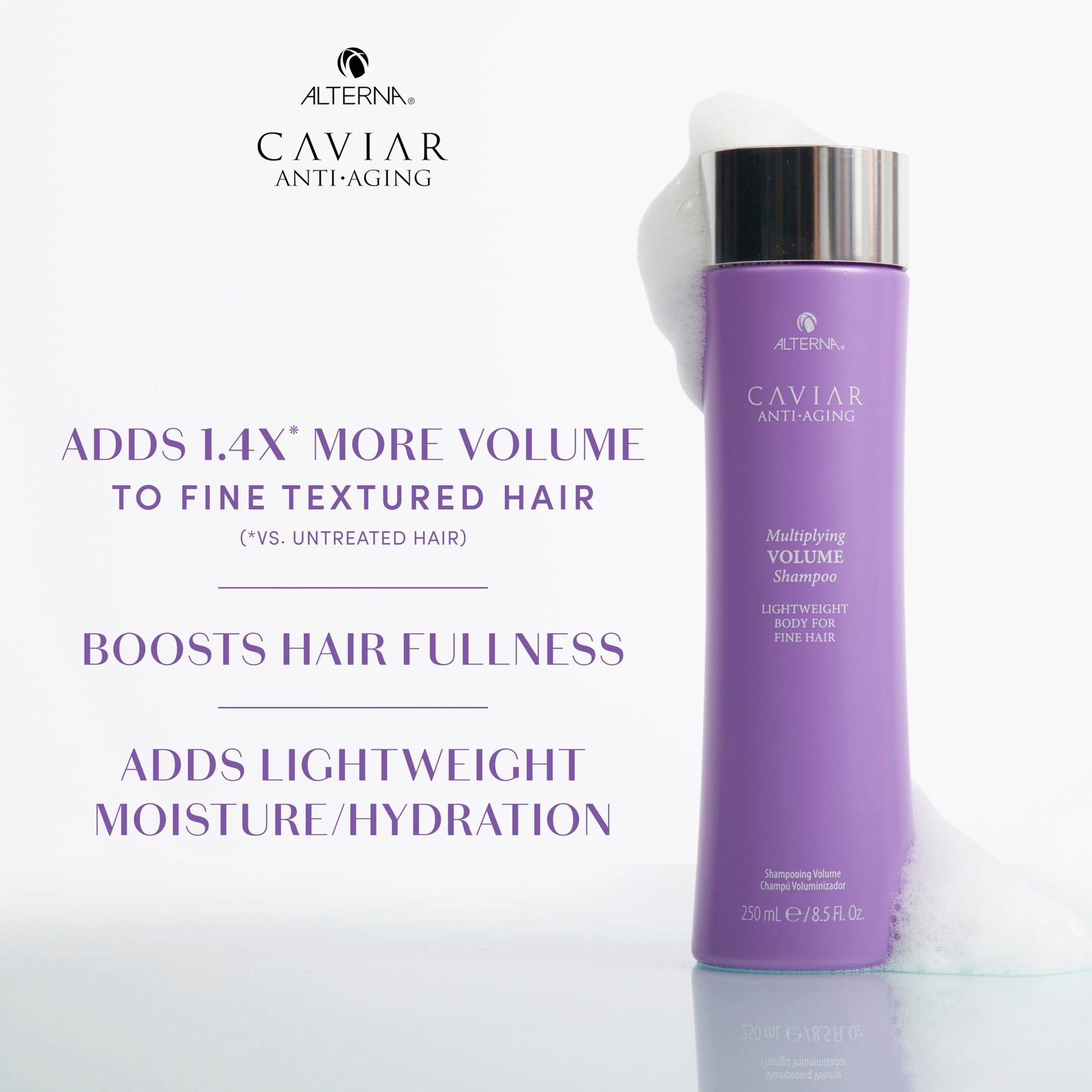 White Smoke Alterna Caviar Anti-Aging Multiplying Volume Shampoo, 8.5 Fl Oz(Pack of 1)