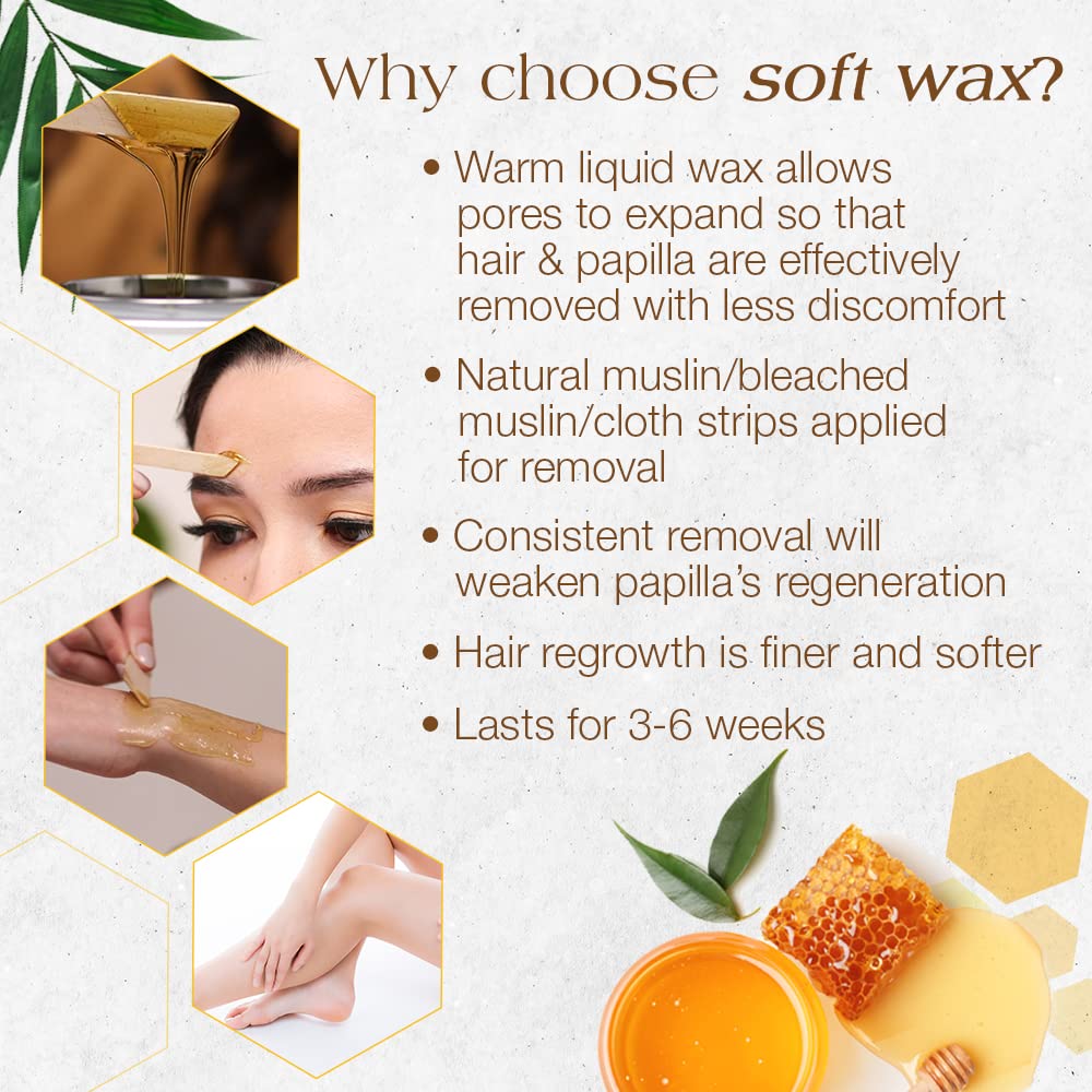 GiGi 多用途蜂蜜脱毛软蜡，适合所有肤质和毛发类型，14 盎司