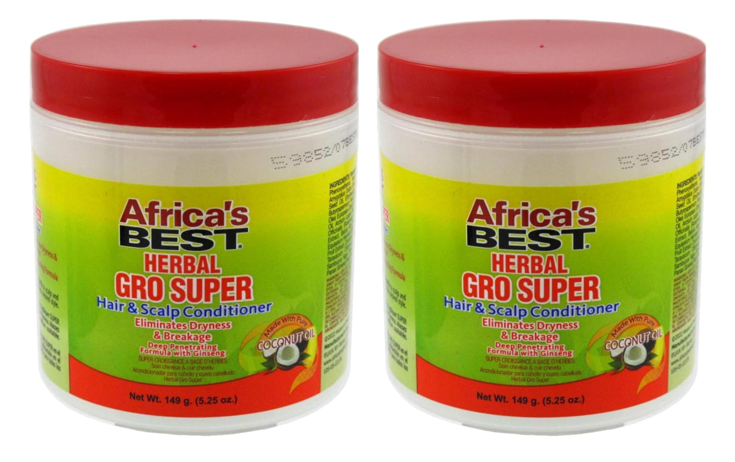 Africas Best Gro Herbal Super 5.25 Ounce Jar (155ml) (Pack of 2)